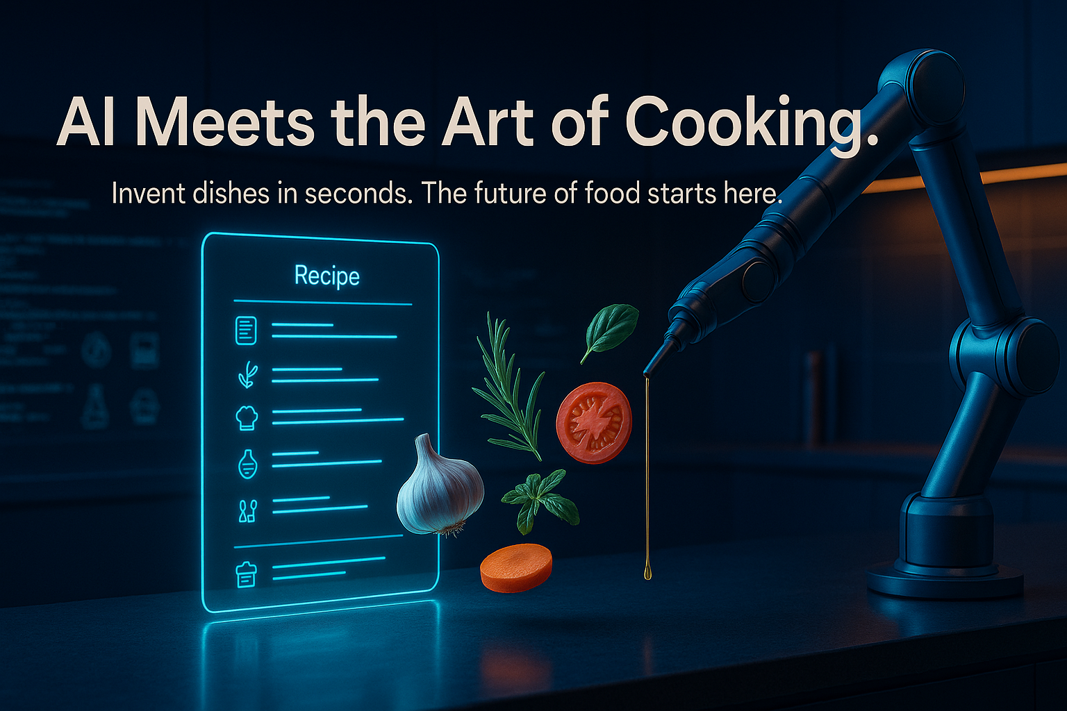 AI Recipe Generator interface example
